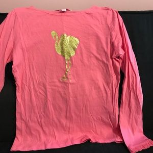 Girls Lilly Pulitzer Pink Flamingo Top